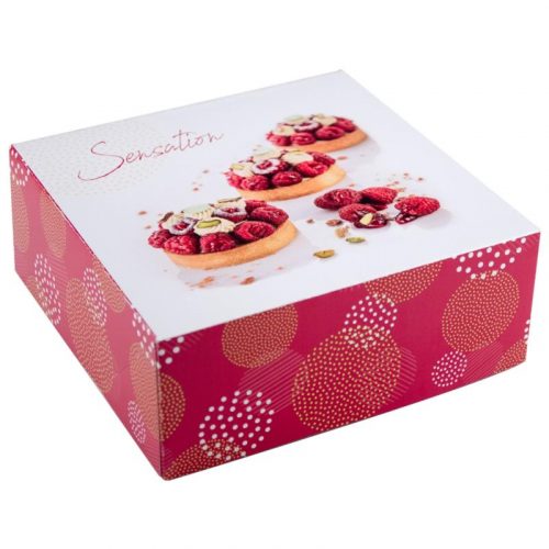 Boite patisserie Blanche 14×5 cm