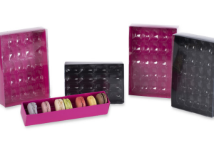 boites à macarons Noir ou fuschia 1PCS