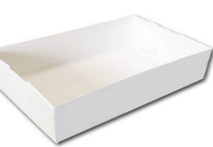boite pâtissière blanche sans couvercle  100PCS
