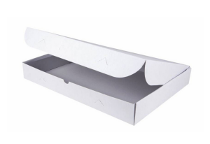 boite traiteur blanche cannelée 25PCS