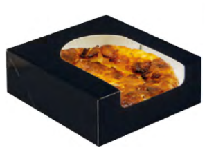 boite traiteur noire à fenêtre 25PCS dimensions 28x42
